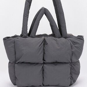 Quilted and Padded Lux Nylon TOTE BAG for Shoulder and Handheld